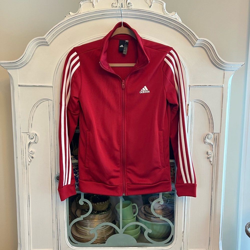 Adidas Track Jacket Red Size Small